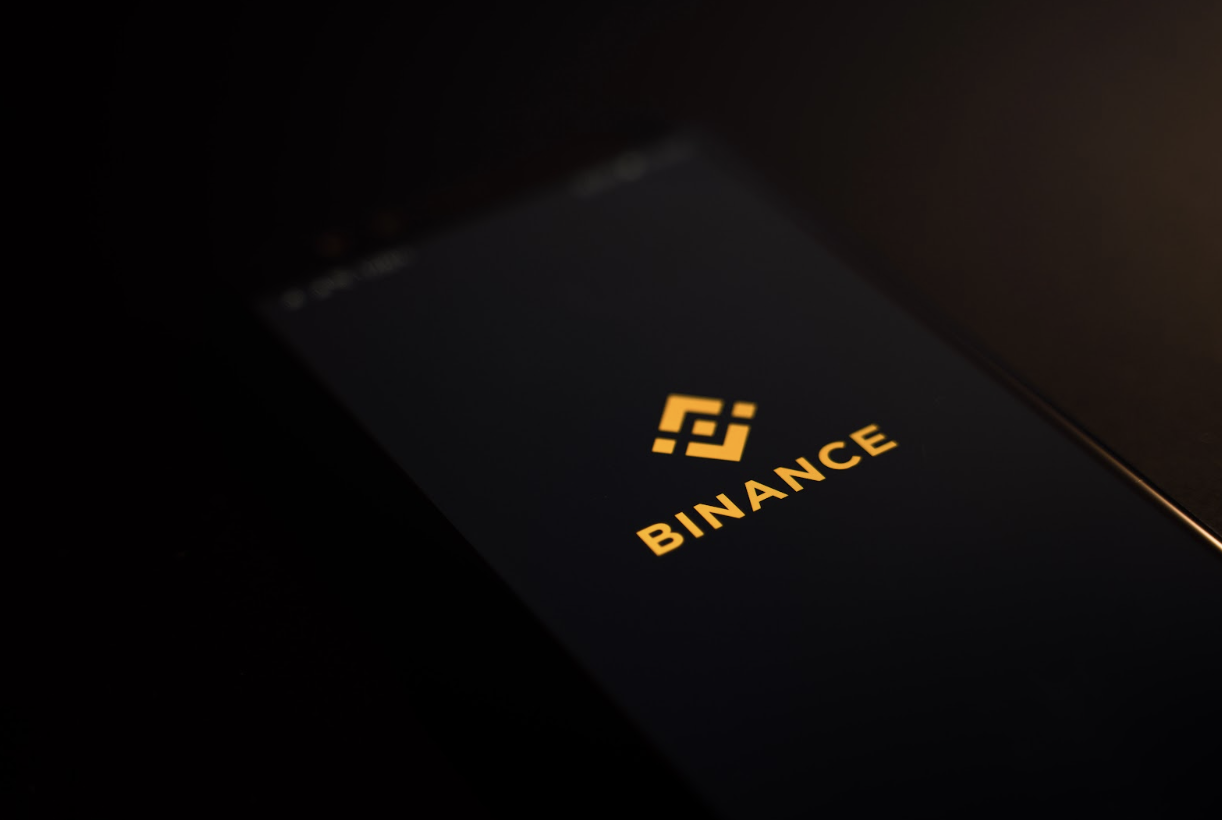 Binance App Opened on the table