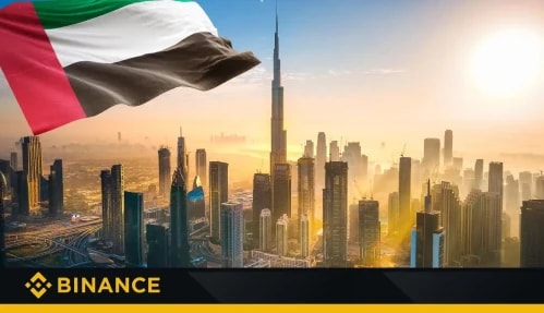 Binance Logo With UAE Flag