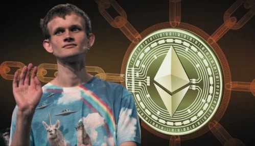 Vitalik Buterin Wearing Rainbow T-shirt