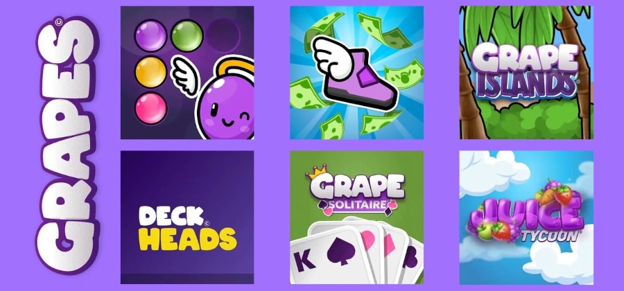 Grapes Games - Grape Juice, Grape Solitaire, Grape Run, Deckheads, Juice Tycoon, Grape Islandsd