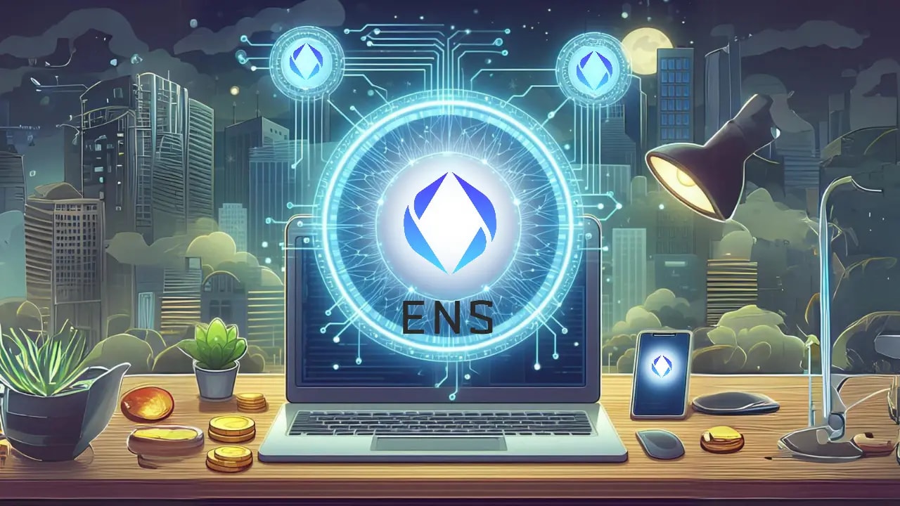 Ethereum Name Service Futuristic Logo