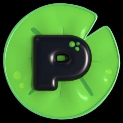 Image of a pond leaf on which P word is written, it's the logo of PNDC crypto coin