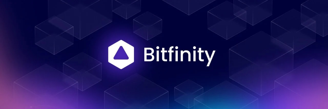 Bitfinity Logo, purple background