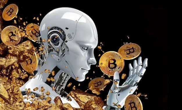 A robot seeing bitcoin