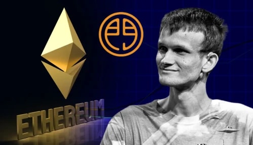 Ethereum Founder Vitalik and Eth logo