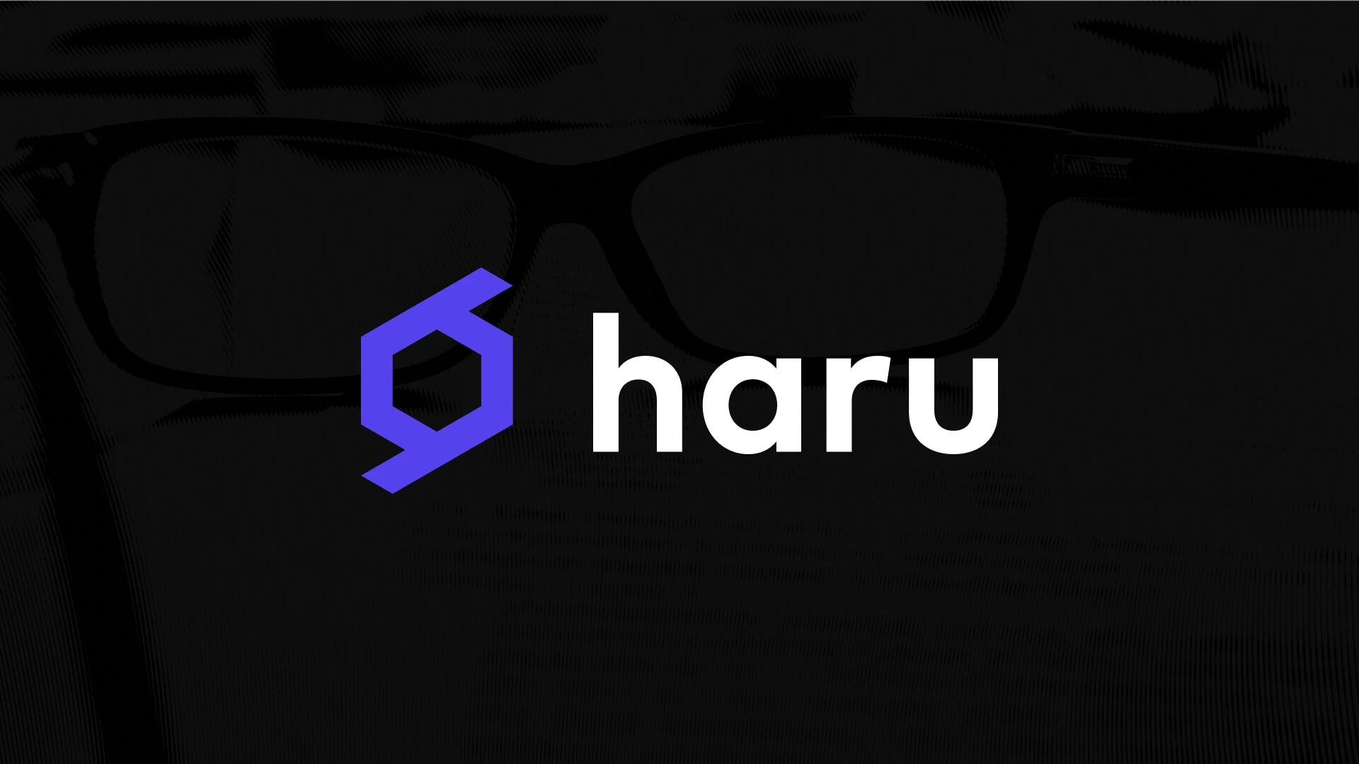 Logo of Haru Invest in purple and white with black background