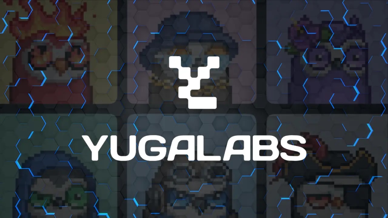 Logo of Yuga Labs and few other NFTs in the background