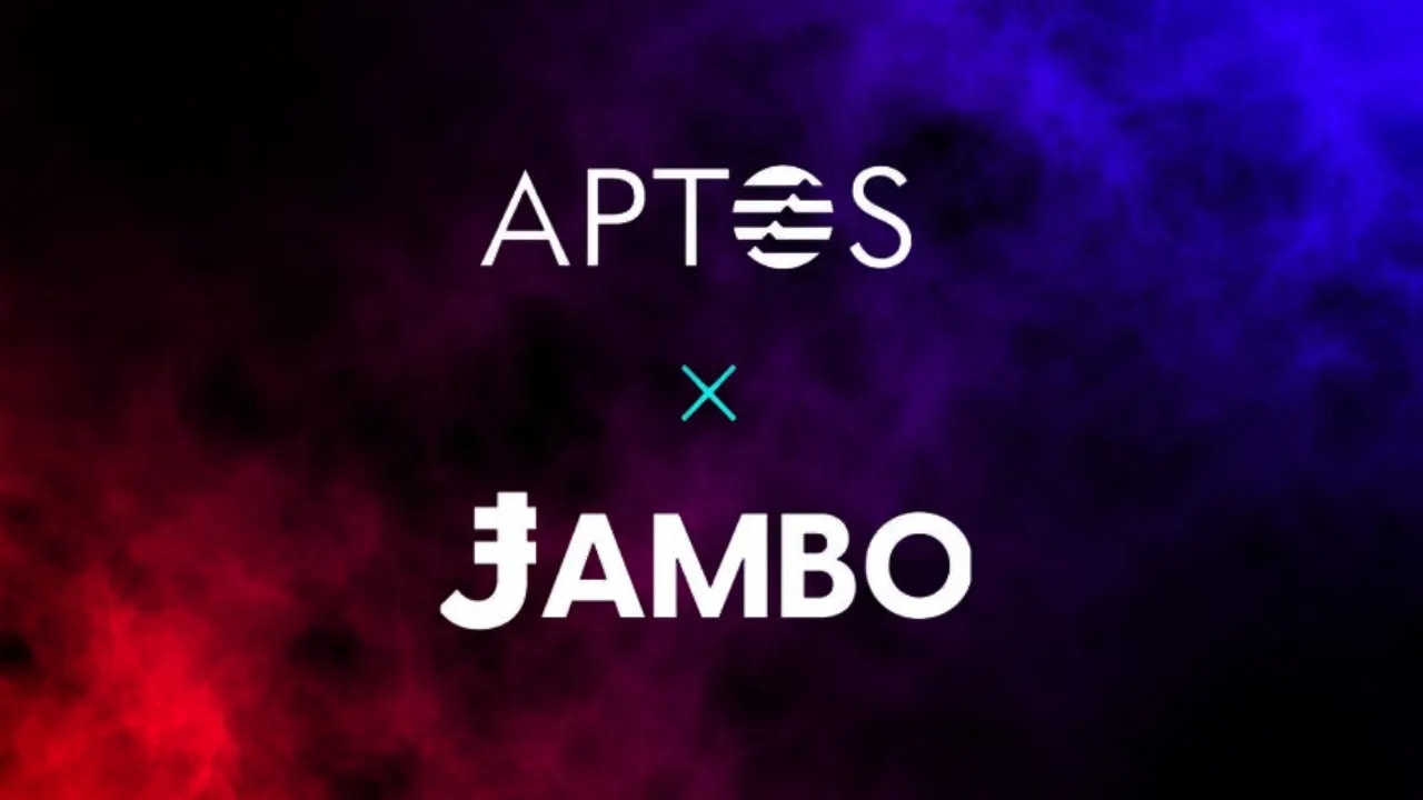 A dark background with Aptos and Jambo logo