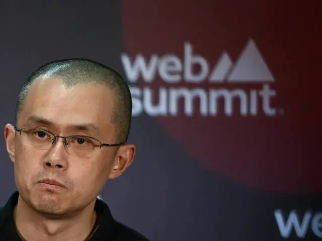 An image of CZ binance with sad face