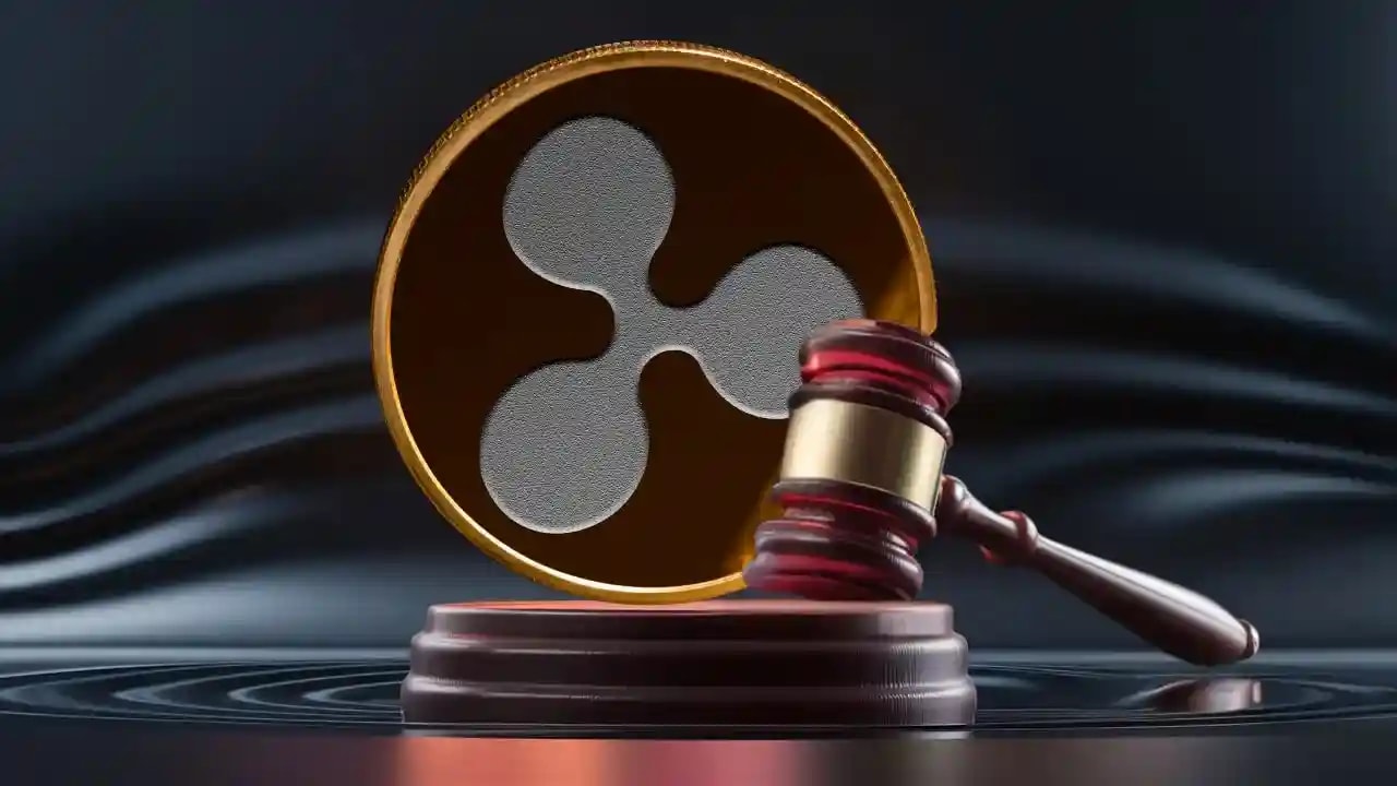 Ripple logo with law hammer