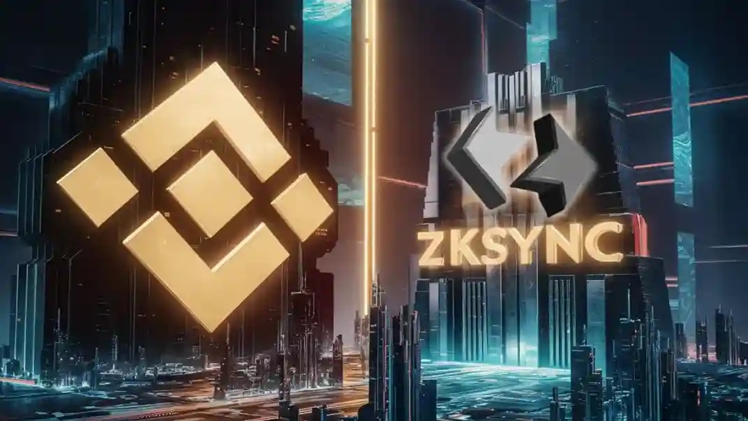 Binance and zKsync logo