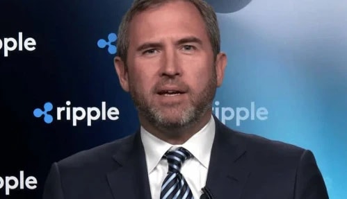 Ripple CEO wearing a suit