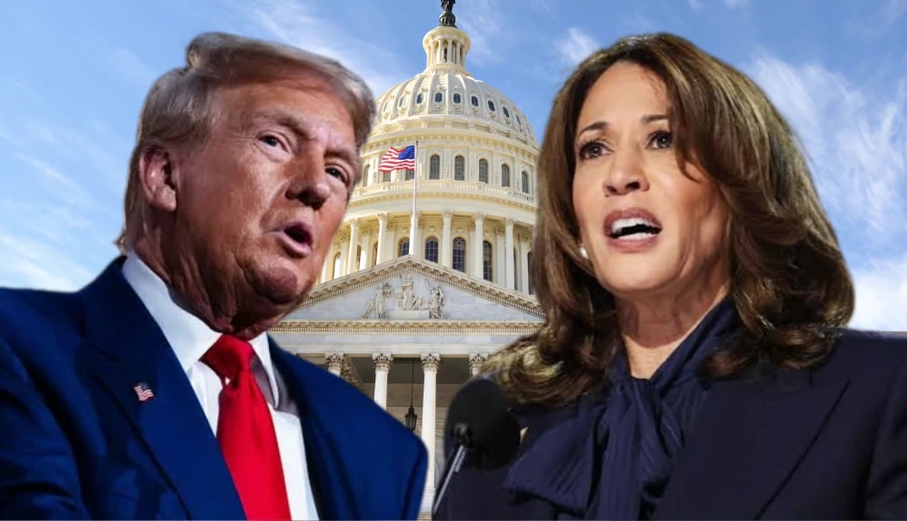 Harris' Odds Surge, Now Tied with Trump on Polymarket