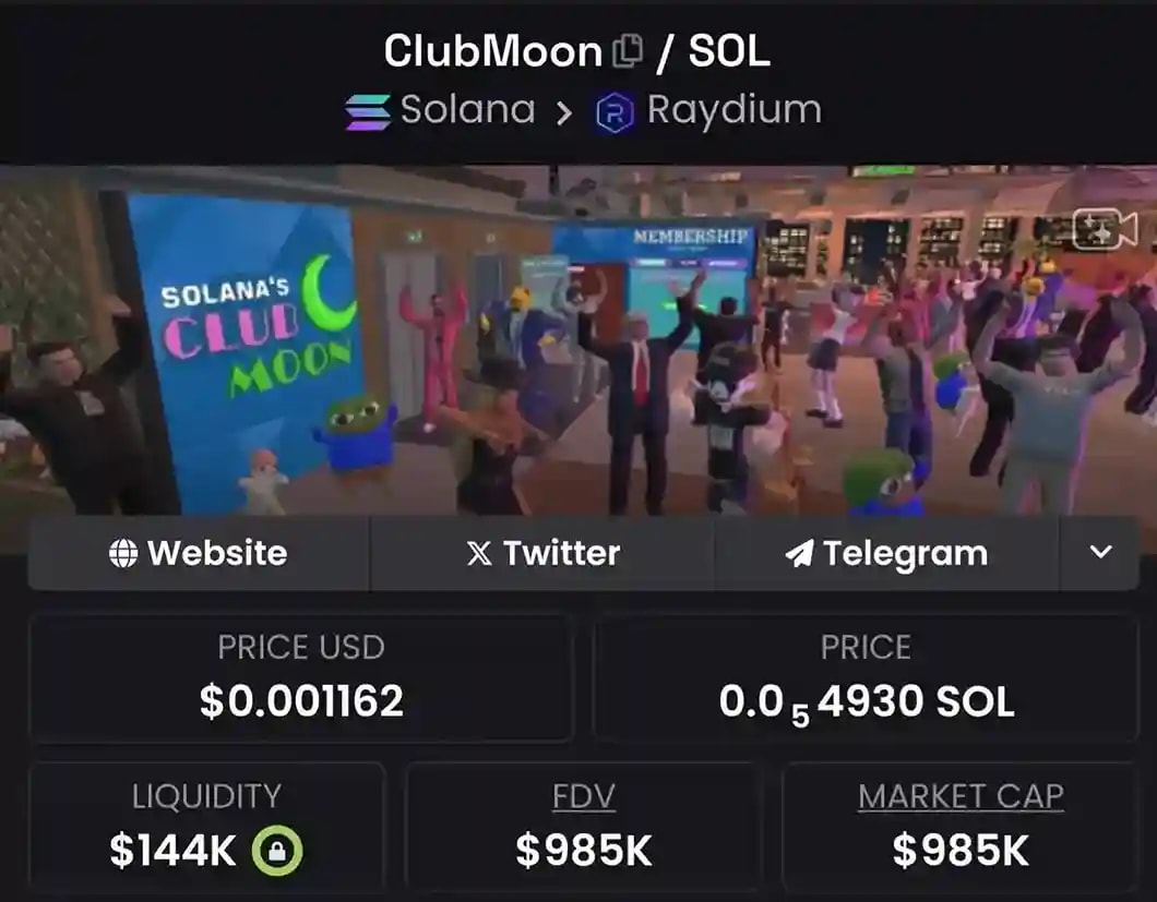 ClubMoon token on Solana