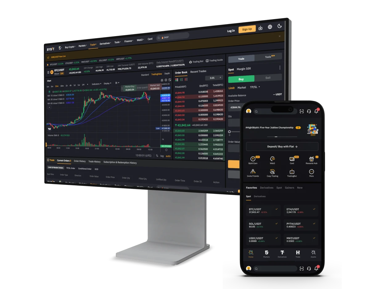 Bybit desktop and mobile application
