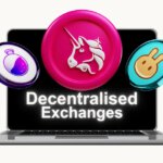 Decentralised Exchanges Laptop Uniswap PancakeSwap Osmosis