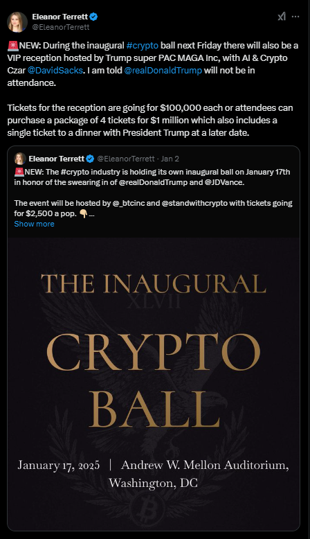 Tweet announcement for Crypto Ball