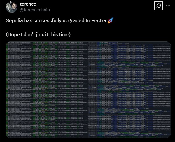 Pectra Upgrade is Live on Sepolia