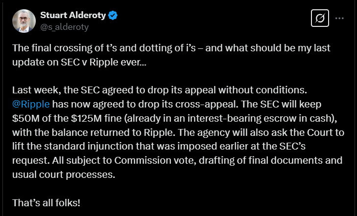 Ripple to get $75M refund