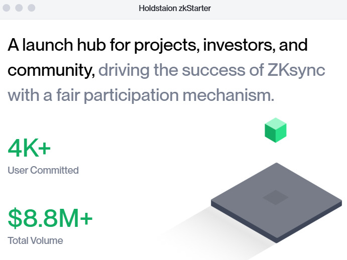 A screenshot from the website showing Hold its community and total volume.