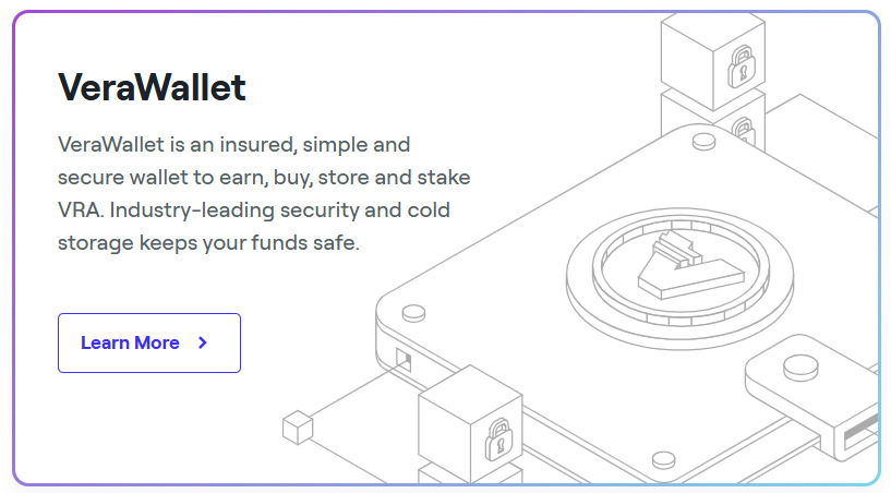 A screenshot from VRA website showing its VeraWallet feature.