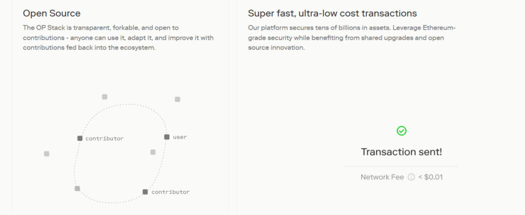 one of OP features like Open source and Super fast.