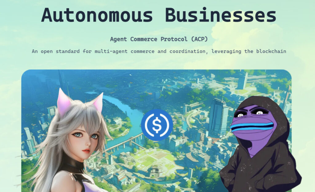 a screenshot from the website showing one of its features like Autonomous Businesses.