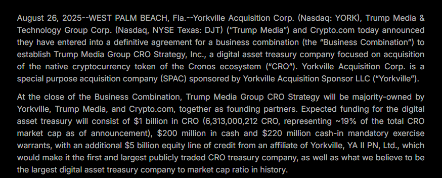 Trump Media launches CRO strategy.