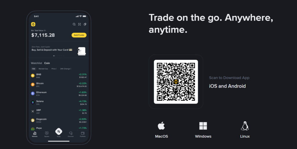 A sketch showing how to trade on Binance.