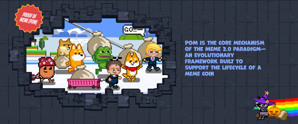 A screenshot from the website showing one of Memecore features: POM